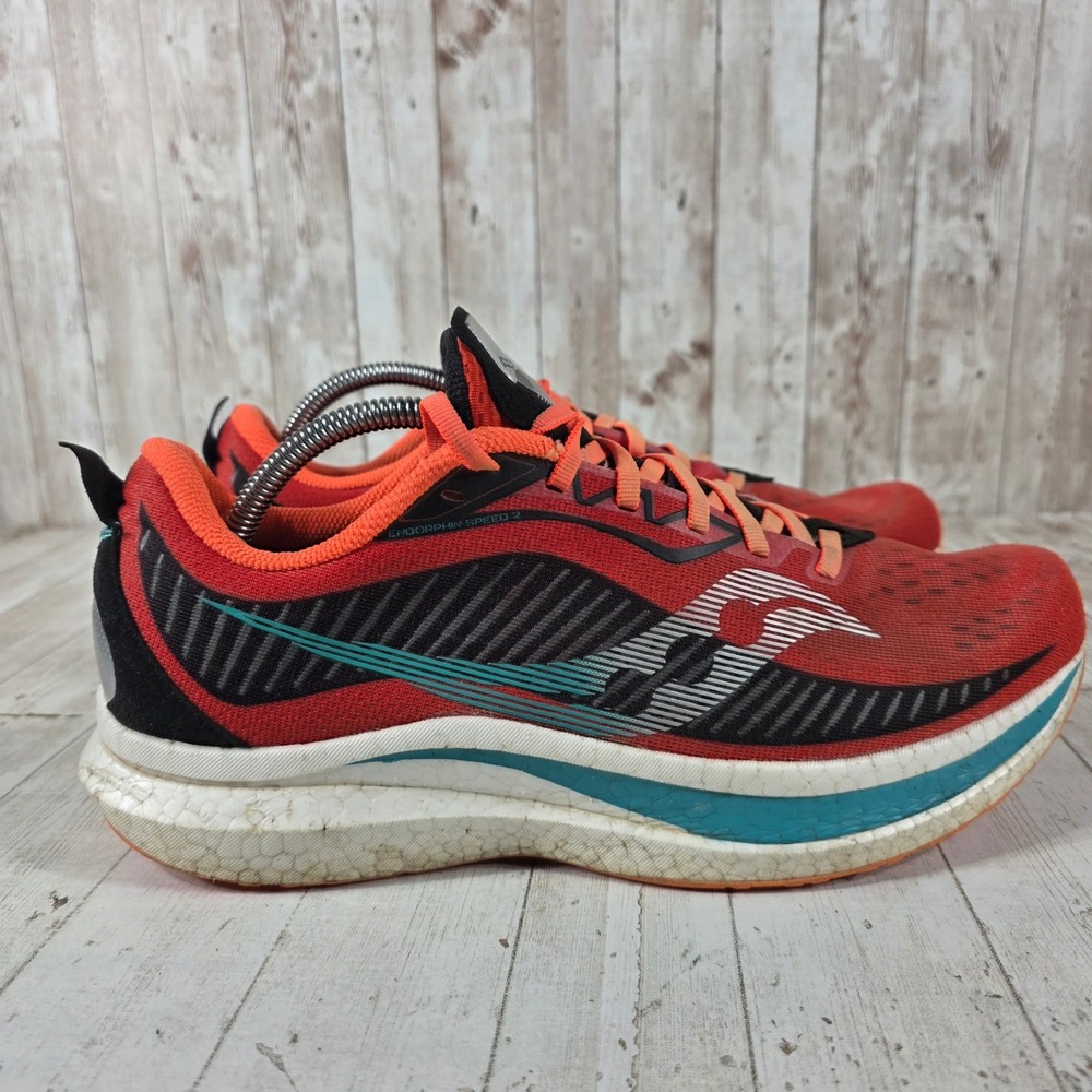 Saucony Endorphin Speed 2 Mens 11 Red Black Vizi Pro Running Shoes S20688-20